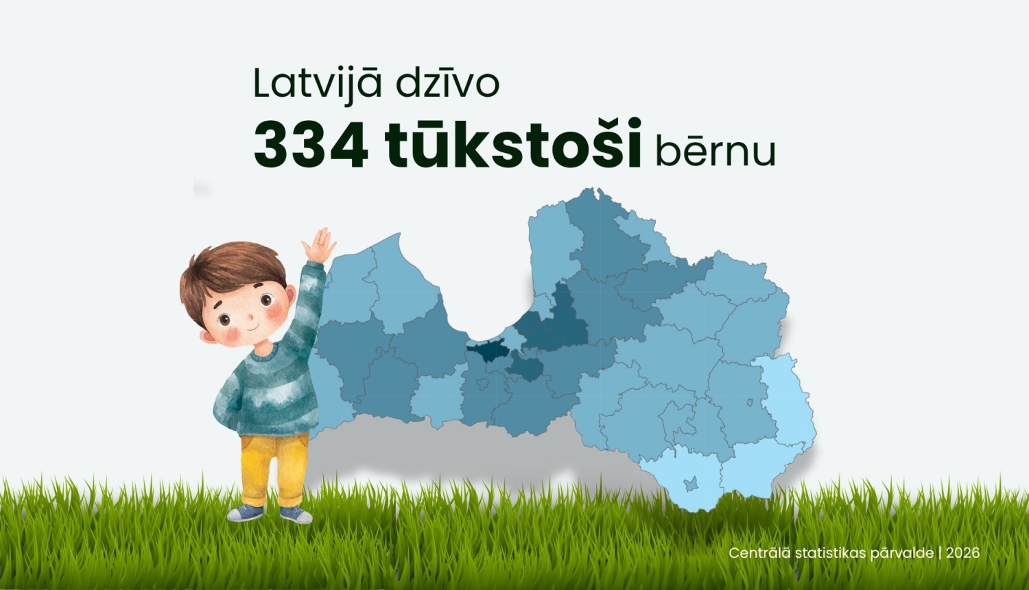 Latvijā dzīvo 334 tūkstoši bērnu