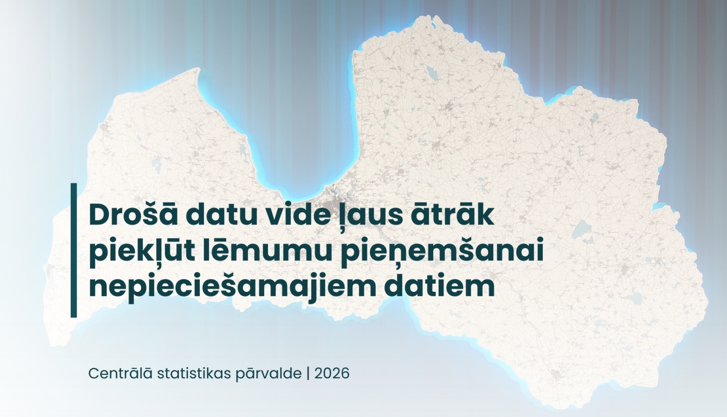 Latvijas karte ar paskaidrojošo tekstu