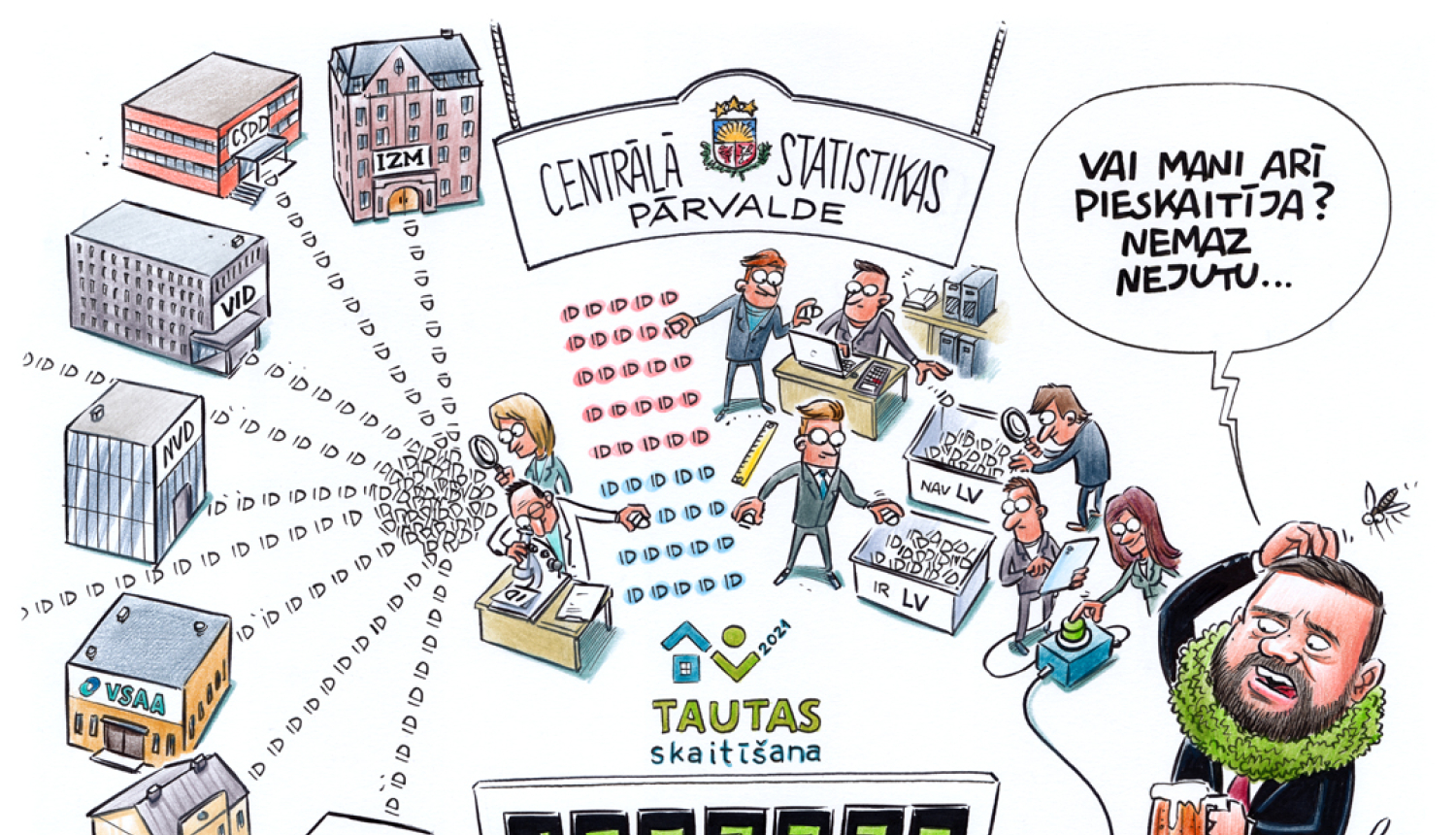 Karikatūra - Tautas skaitīšana