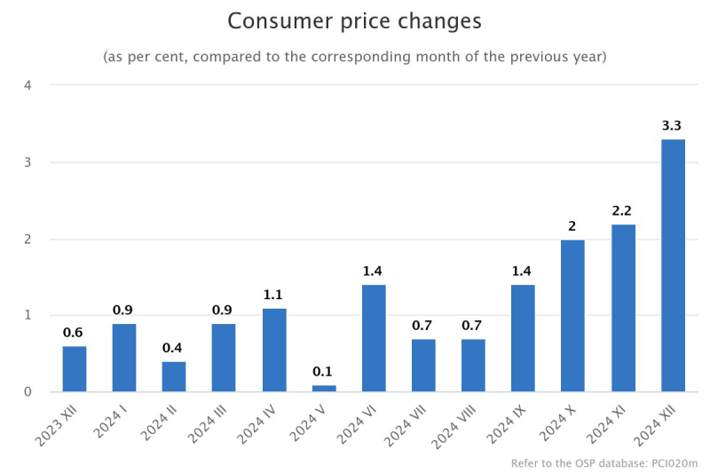Graph - Consumer price changes