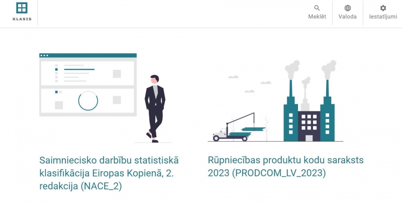 Skats no jaunās Statistisko klasifikāciju satura pārvaldības sistēmas KLASIS