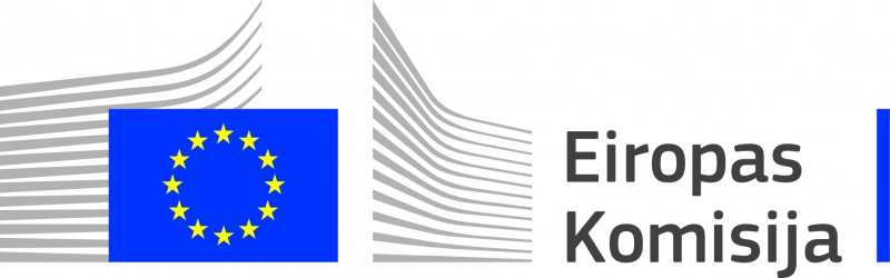 Baneris "Eiropas komisija", attēls ar Eiropas karogu.