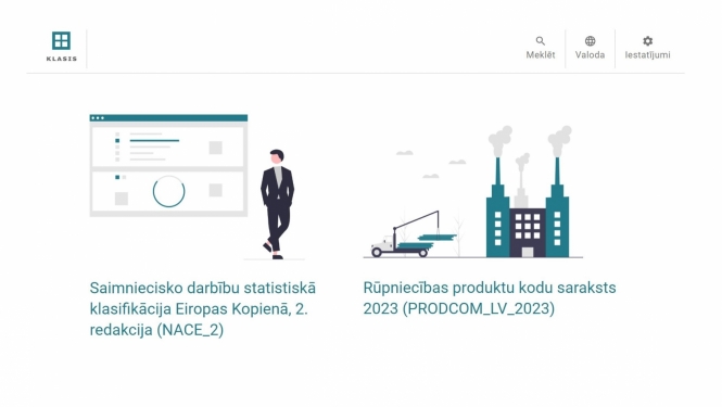 Skats no jaunās Statistisko klasifikāciju satura pārvaldības sistēmas KLASIS