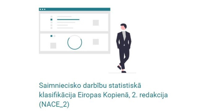 Ekrānskats no KLASIS ar NACE 2 klasifikācijas attēlu