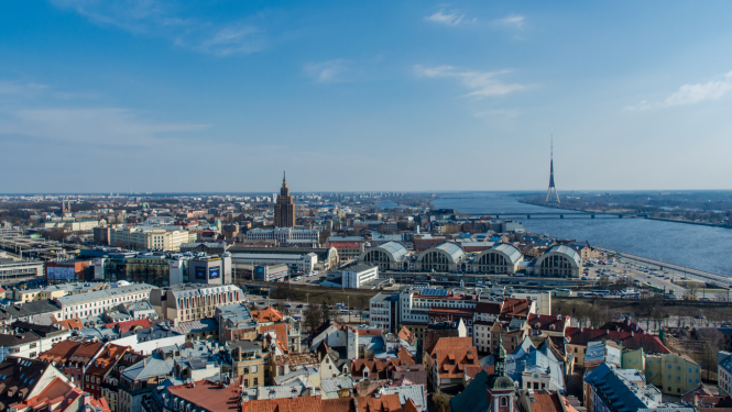 Skats ar Rīgas panorāmu