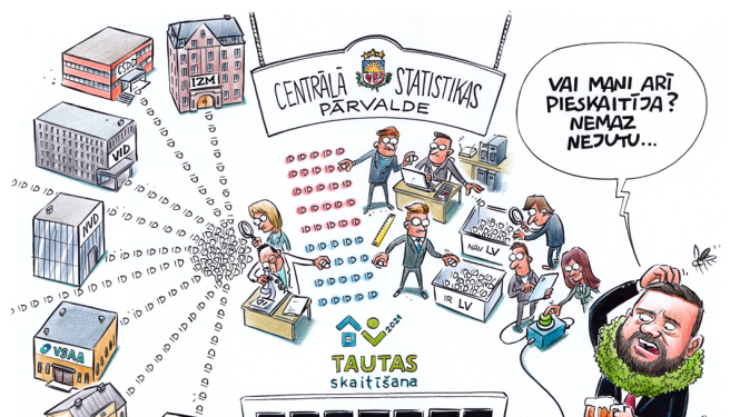 Karikatūra - Tautas skaitīšana