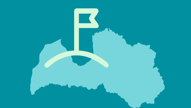 Attēls ar Latvijas kontūru.