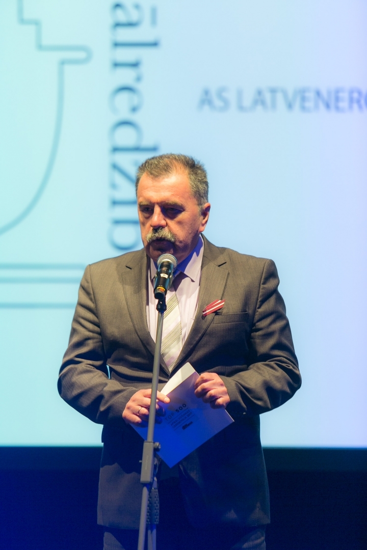 CSP priekšnieces vietnieks Kaspars Misāns uzrunā TOP 500 2017.gada viesus