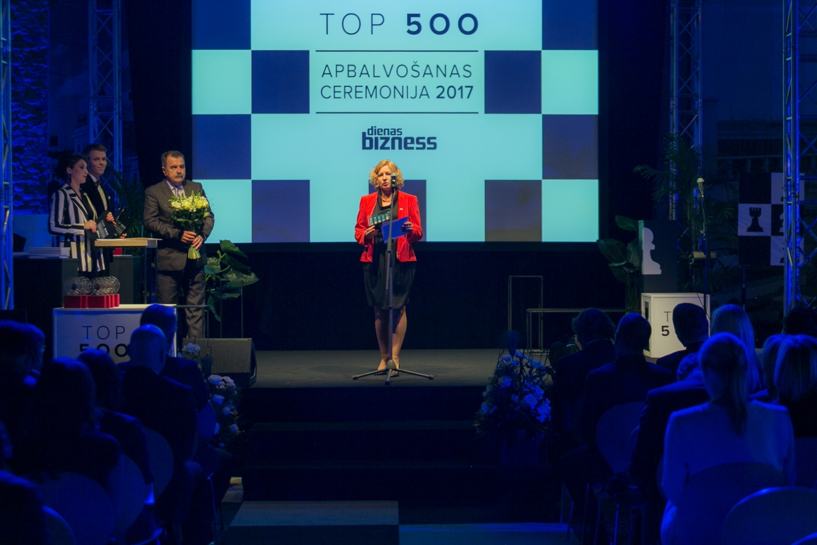 CSP Datu apstrādes departamenta direktore Ramonas Skakunova uzrunā TOP 500 2017.gada viesus