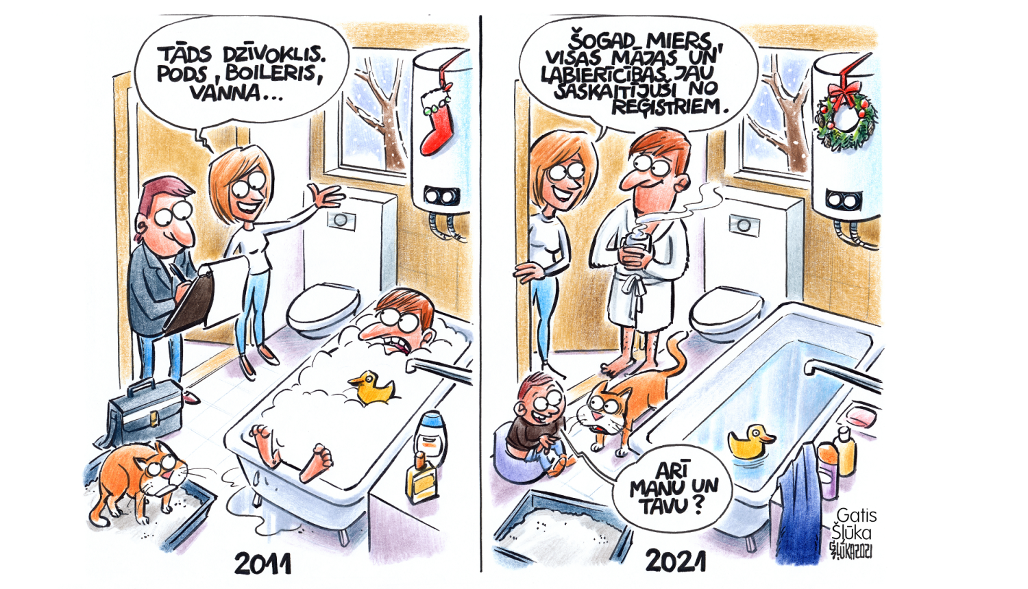 Karikatūra par mājokļu skaitīšanu