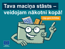 Attēls ar maku un tekstu:"Tava maciņa stāsts - veidojam nākotni kopā!"