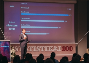 Konferences "Ar skatu nākotnē – statistika modernai sabiedrībai" moderators – Oskars Priede