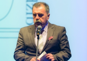 CSP priekšnieces vietnieks Kaspars Misāns uzrunā TOP 500 2017.gada viesus